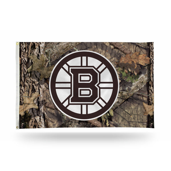 Wholesale Bruins / Mossy Oak Camo Break-Up Country Banner Flag (3X5)