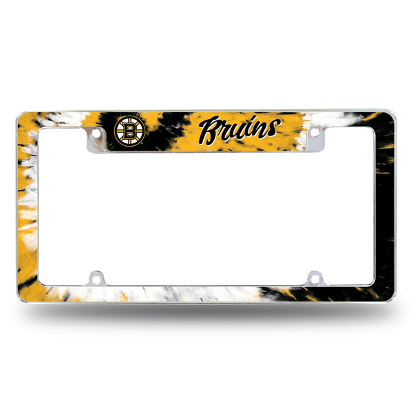 Wholesale Bruins - Tie Dye Design - All Over Chrome Frame (Top Oriented)