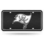Wholesale Buccaneers - Carbon Fiber Design - Metal Auto Tag