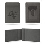 Wholesale Buccaneers Laser Engraved Gray Front Pocket Wallet