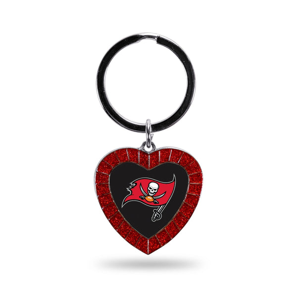 Wholesale Buccaneers Red Rhinestone Heart Keychain