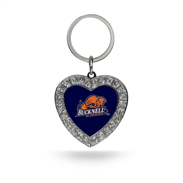 Wholesale Bucknell Rhinestone Heart Keychain