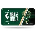 Wholesale Bucks 2021 NBA Finals Bound Metal Auto Tag