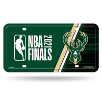 Wholesale Bucks 2021 NBA Finals Bound Metal Auto Tag