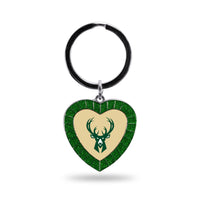 Wholesale Bucks Colored Rhinestone Heart Keychain - Green