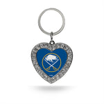 Wholesale Buffalo Sabres Rhinestone Heart Keychain