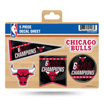 Wholesale Bulls : 6 Time NBA Champs 5-Pc Decal Sheet