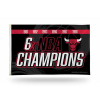 Wholesale Bulls : 6 Time Nba Champs Banner Flag