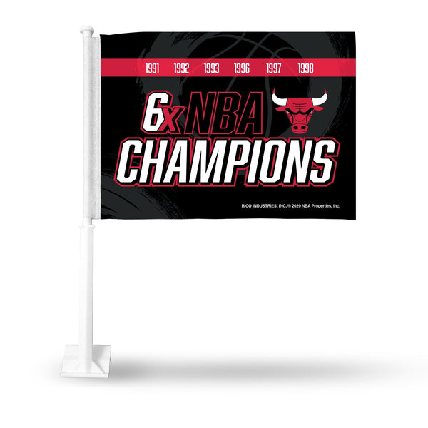 Wholesale Bulls : 6 Time Nba Champs Car Flag