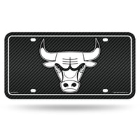 Wholesale Bulls - Carbon Fiber Design - Metal Auto Tag