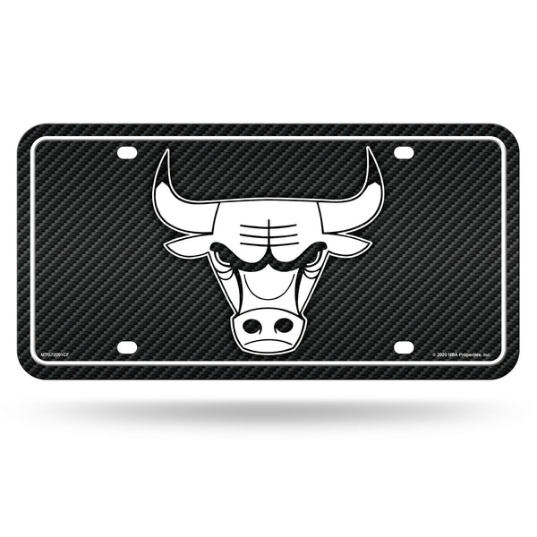 Wholesale Bulls - Carbon Fiber Design - Metal Auto Tag