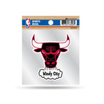 Wholesale Bulls Clear Backer Decal W/ Retro Logo (4"X4")