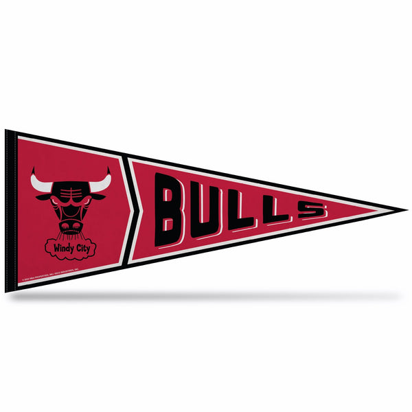 Wholesale Bulls Retro Design Soft Felt Carded Pennant (12" X 30")