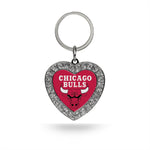 Wholesale Bulls Rhinestone Heart Keychain
