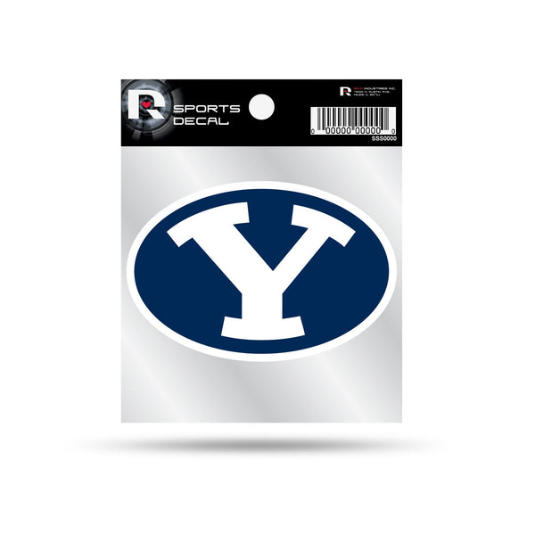 Wholesale Byu 4"X4" Weeded Decal On Clear Backer