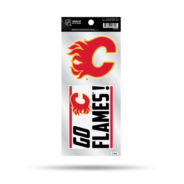 Wholesale Calgary Flames Double Up Die Cut Sticker