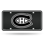 Wholesale Canadiens - Carbon Fiber Design - Metal Auto Tag