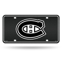 Wholesale Canadiens - Carbon Fiber Design - Metal Auto Tag