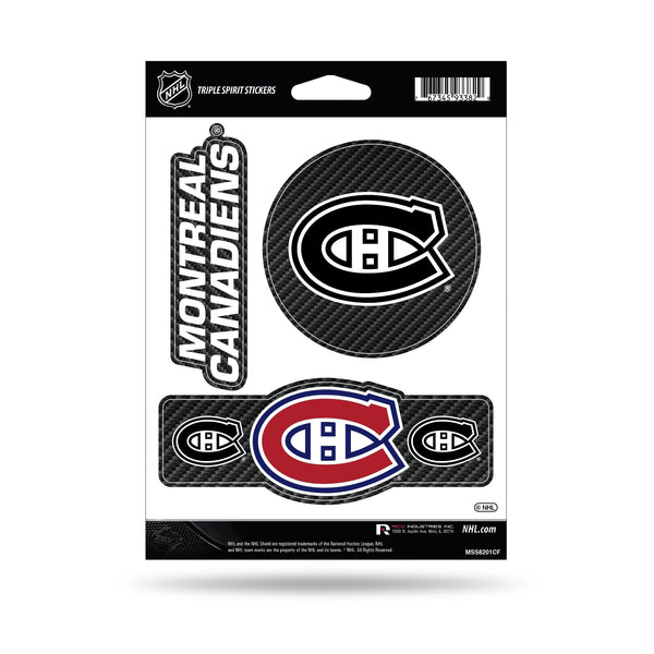 Wholesale Canadiens - Carbon Fiber Design - Triple Spirit Stickers