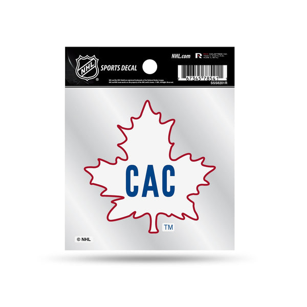 Wholesale Canadiens Clear Backer Decal W/ Retro Logo (4"X4")