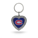 Wholesale Canadiens Rhinestone Heart Keychain