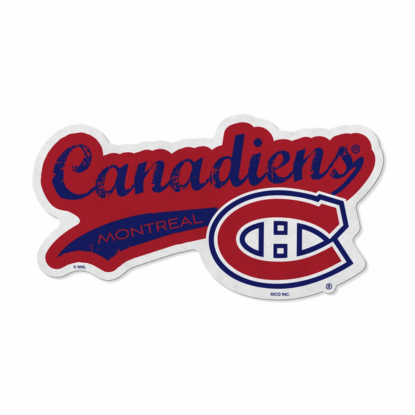 Wholesale Canadiens Shape Cut Logo With Header Card - Distressed Design
