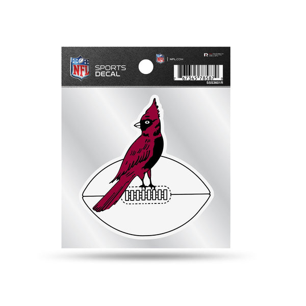Wholesale Cardinals - AZ Clear Backer Decal W/ Retro Logo (4"X4")