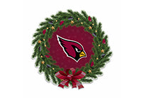 Wholesale Cardinals - Az Holiday Wreath Shape Cut Pennant