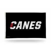 Wholesale Carolina Hurricanes : "Canes" On Blk Bkg Banner Flag (3X5)
