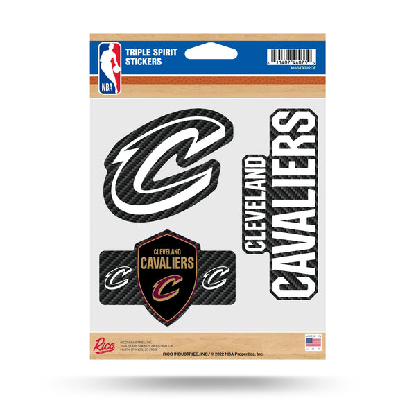 Wholesale Cavaliers - Carbon Fiber Design - Triple Spirit Stickers