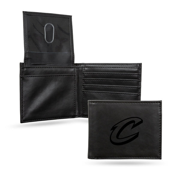 Wholesale Cavaliers Laser Engraved Billfold Wallet - Black