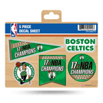 Wholesale Celtics : 17 Time NBA Champs 5-Pc Decal Sheet