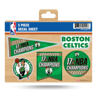 Wholesale Celtics : 17 Time NBA Champs 5-Pc Decal Sheet