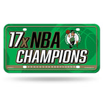 Wholesale Celtics : 17 Time NBA Champs Metal Auto Tag