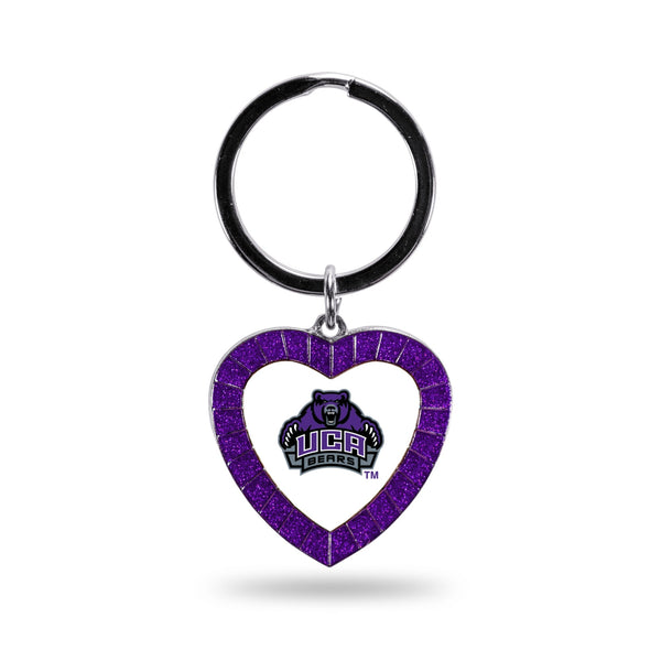 Wholesale Central Arkansas Purple Rhinestone Heart Keychain