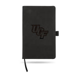 Wholesale Central Florida Team Color Laser Engraved Notepad W/ Elastic Band -¬†Black