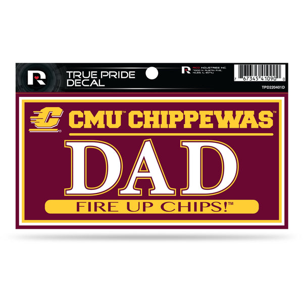 Wholesale Central Michigan 3" X 6" True Pride Decal - Dad