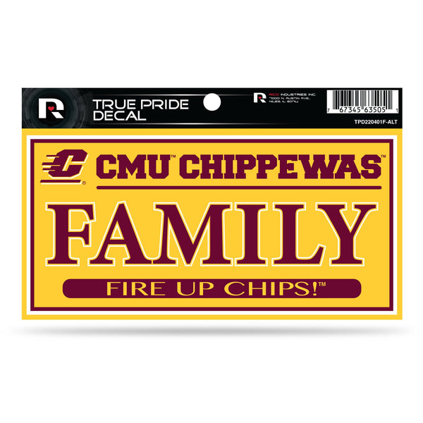 Wholesale Central Michigan 3" X 6" True Pride Decal - Family (Alternate)