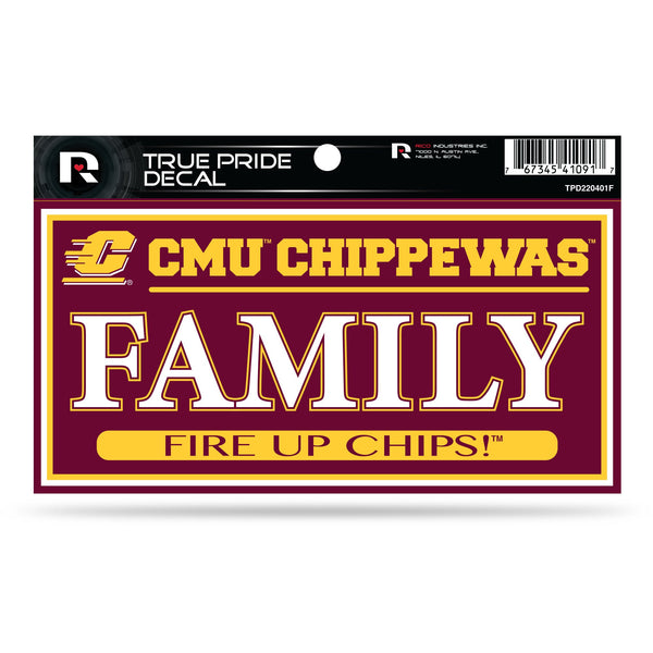 Wholesale Central Michigan 3" X 6" True Pride Decal - Family