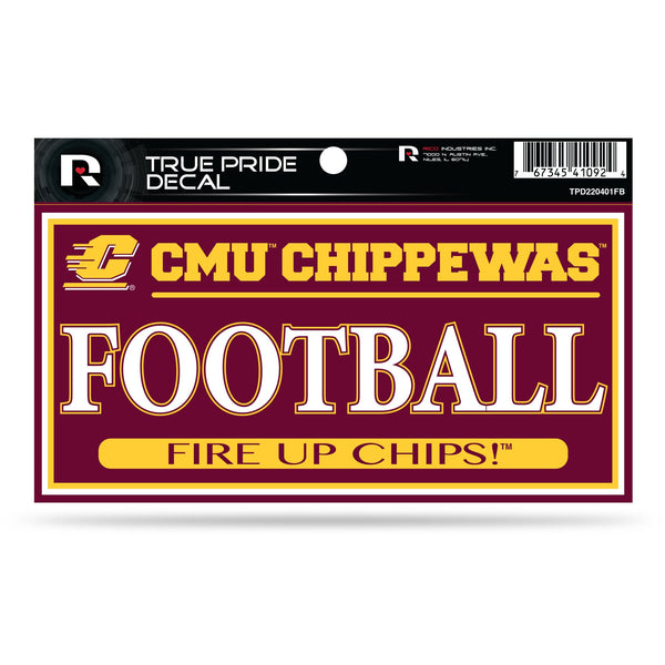 Wholesale Central Michigan 3" X 6" True Pride Decal - Football