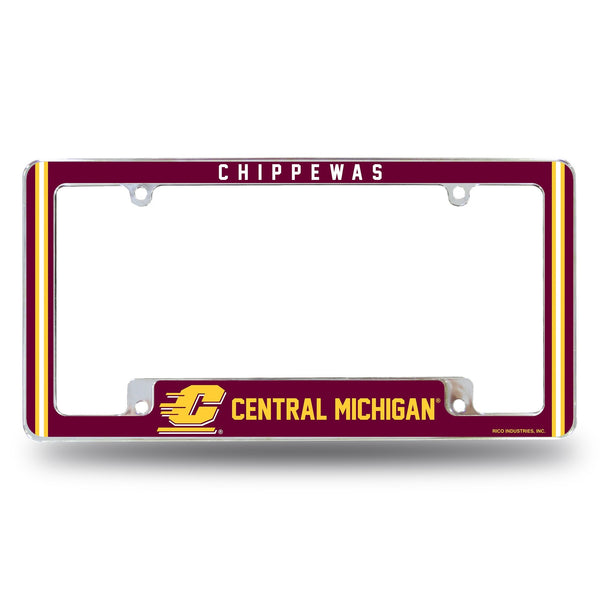 Wholesale Central Michigan Alternate Design All Over Chrome Frame - Bottom Oriented