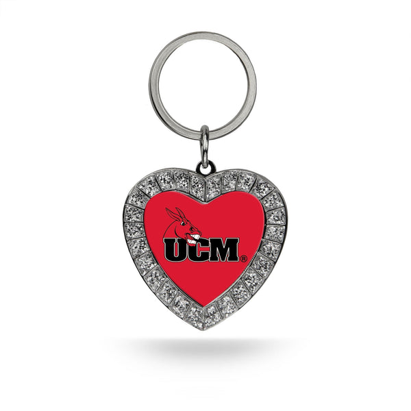 Wholesale Central Missouri Mules Rhinestone Heart Key Chain
