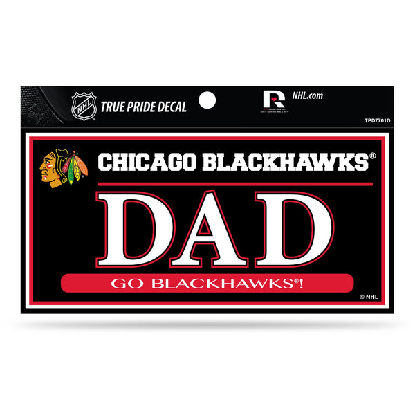 Wholesale Chicago Blackhawks 3" X 6" True Pride Decal - Dad