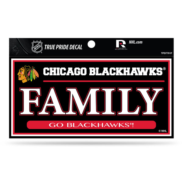 Wholesale Chicago Blackhawks 3" X 6" True Pride Decal - Family