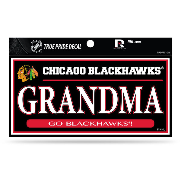 Wholesale Chicago Blackhawks 3" X 6" True Pride Decal - Grandma