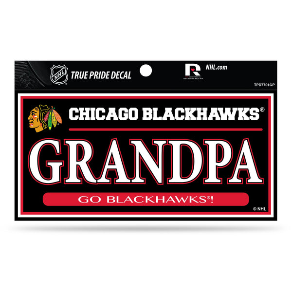 Wholesale Chicago Blackhawks 3" X 6" True Pride Decal - Grandpa