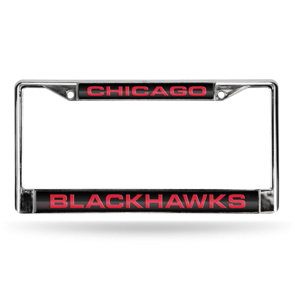 Wholesale Chicago Blackhawks Laser Chrome 12 x 6 License Plate Frame