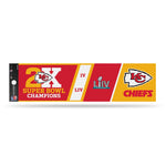 Wholesale Chiefs 2 Time Super Bowl Champions Bumper Sticker