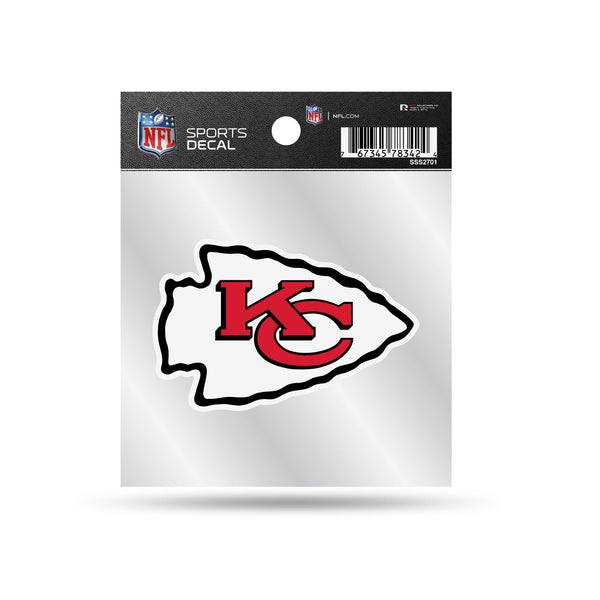 Wholesale Chiefs Clear Backer Decal W/ Primary Logo (4"X4")