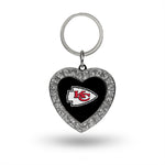 Wholesale Chiefs Rhinestone Heart Keychain